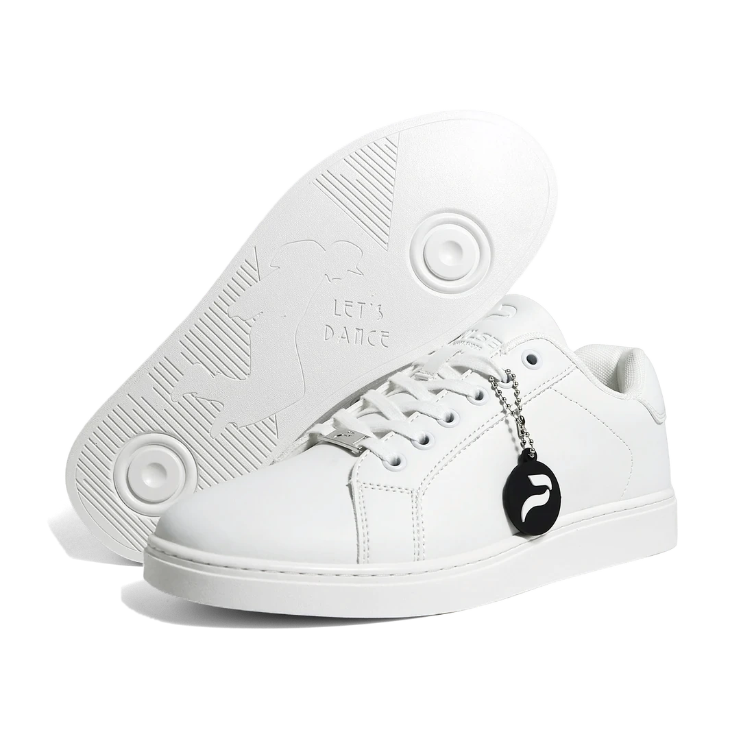 Bianco dance sneaker, front three-quarter