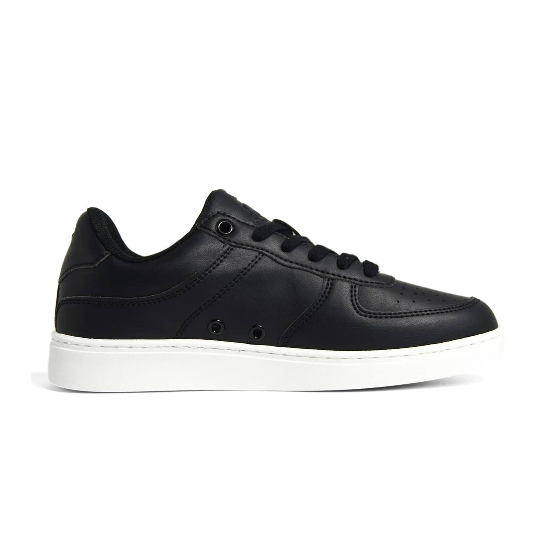 Flow Black dance sneaker, single front three-quarter