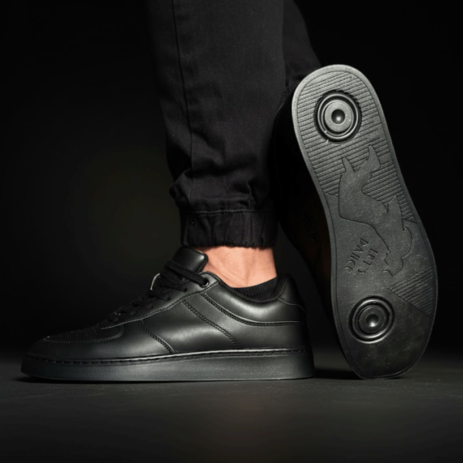 [FLOW ONYX] Unisex Low-Top-Tanzsneaker, schwarz