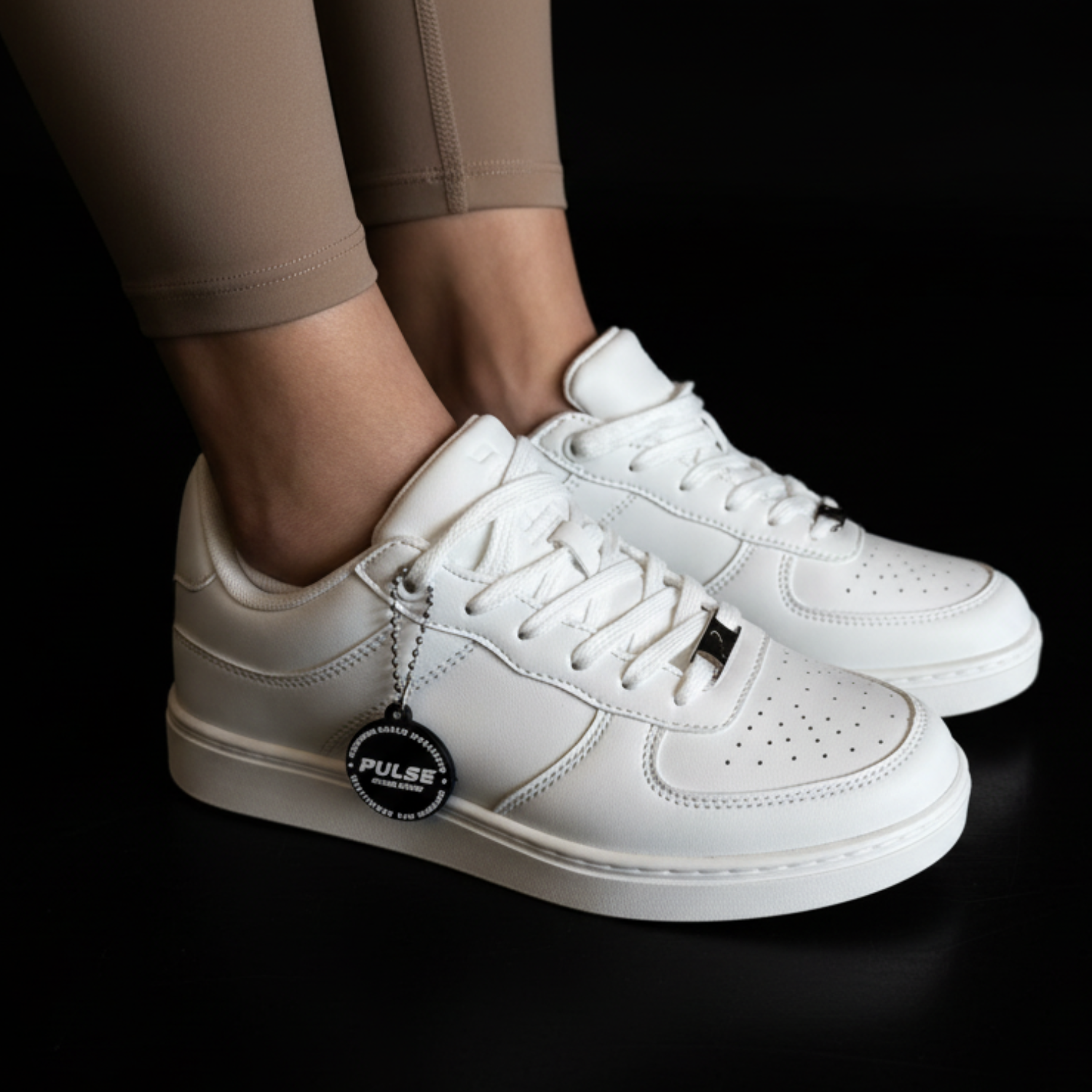 [FLOW WHITE] Unisex-Tanzsneaker, weiß, niedrig geschnitten