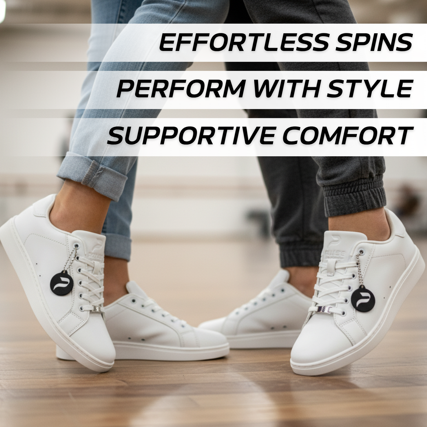 [BIANCO] Unisex Low-Top-Tanzsneaker, weiß