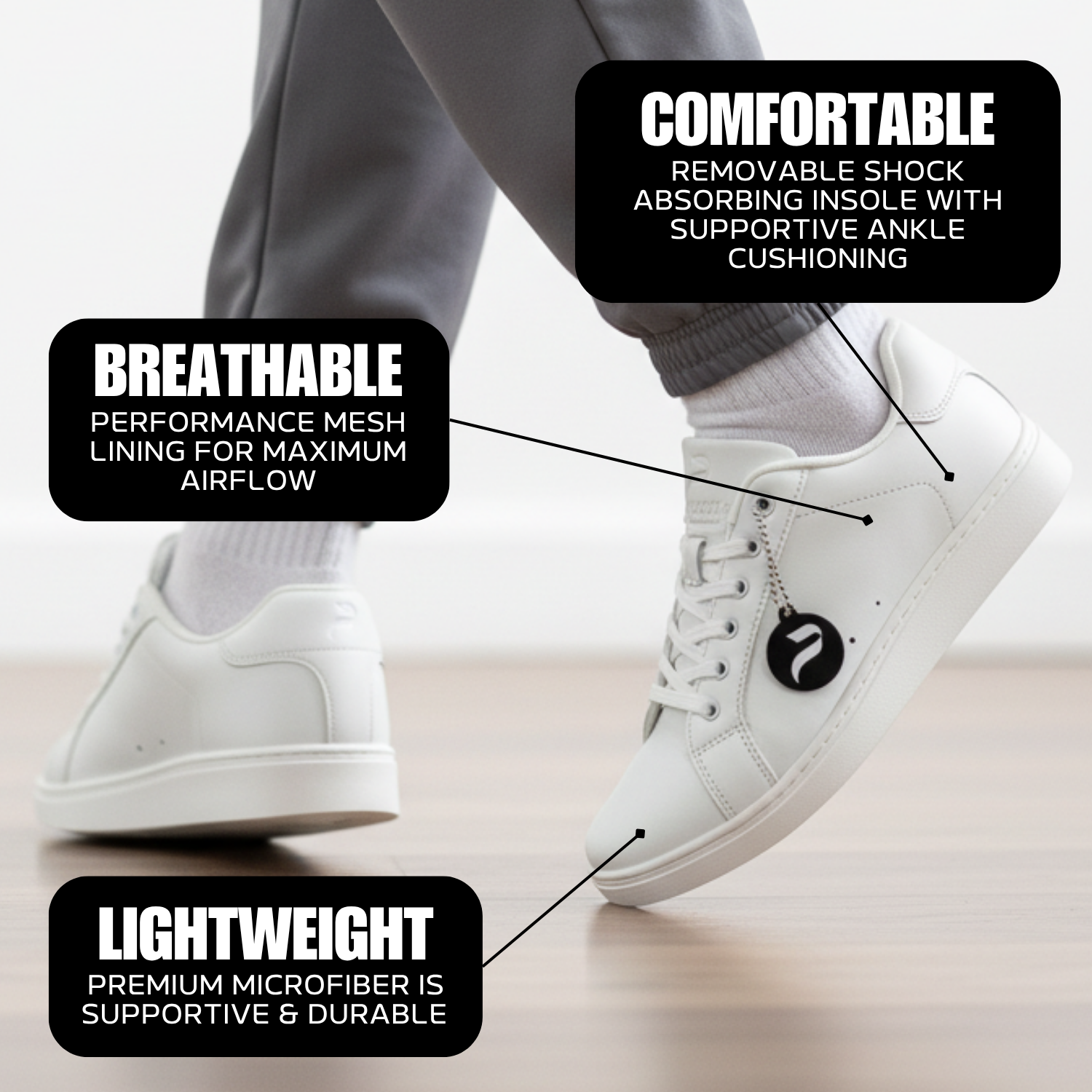 [BIANCO] Unisex Low-Top-Tanzsneaker, weiß