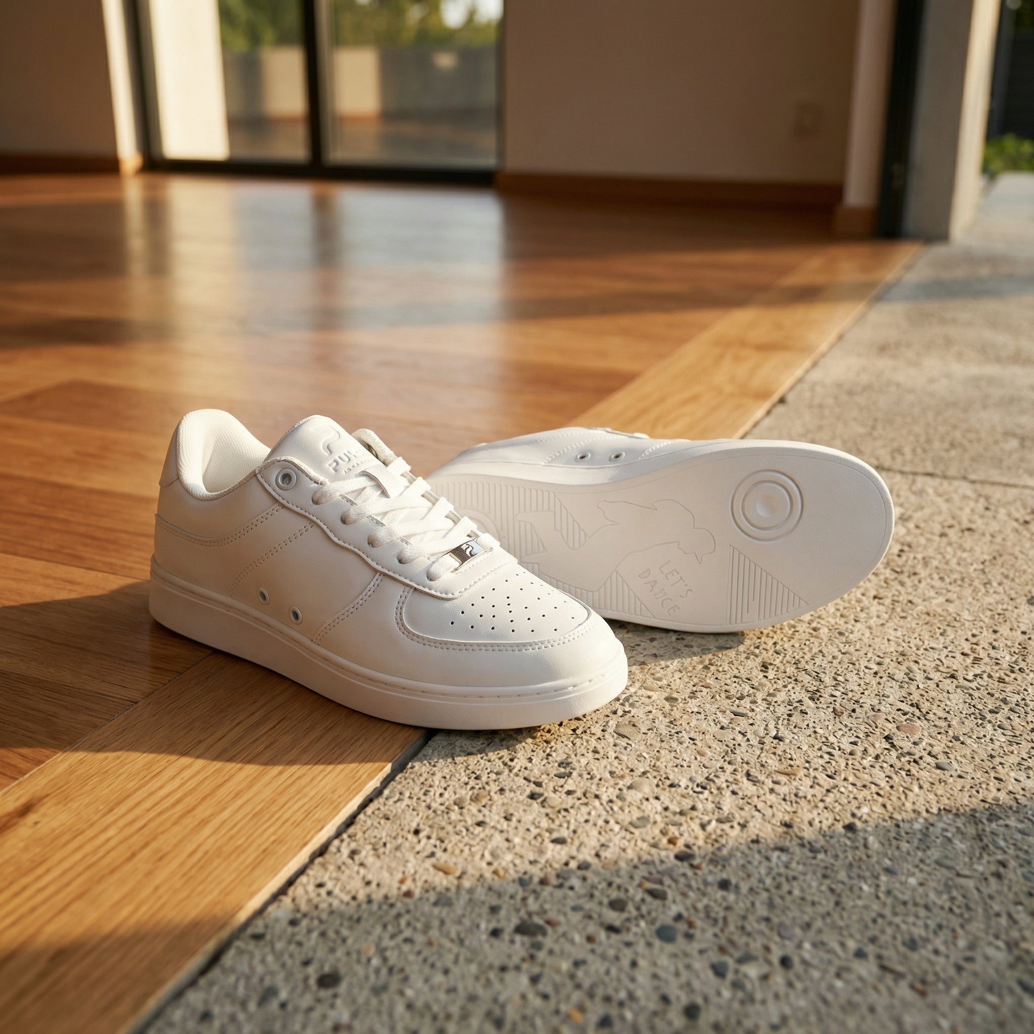 [FLOW WHITE] Unisex-Tanzsneaker, weiß, niedrig geschnitten