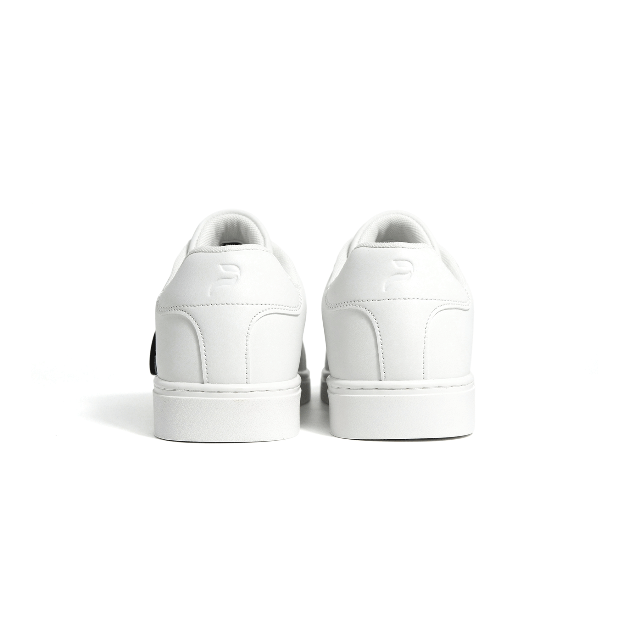 White sneakers on a white background