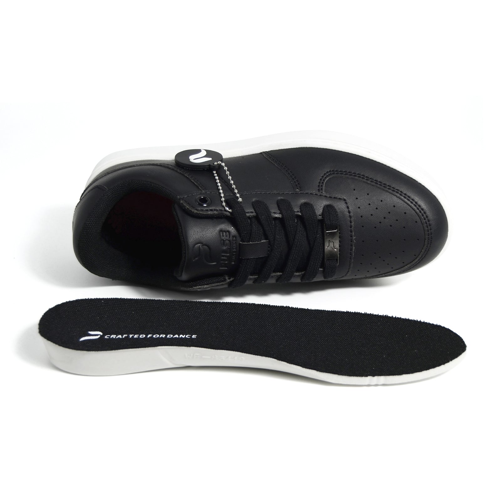 [FLOW BLACK] Unisex Low-Top Tanzsneaker in Schwarz und Weiß
