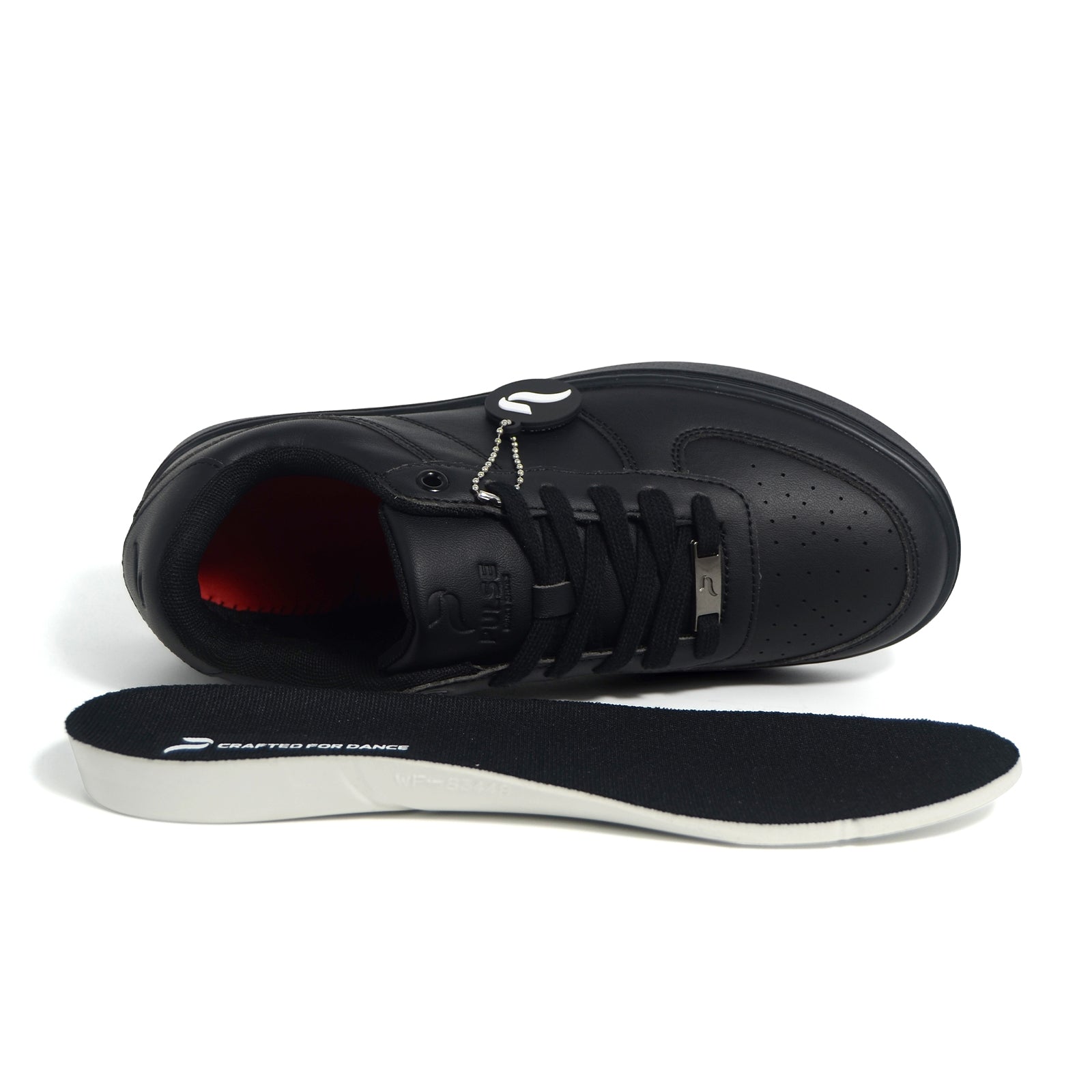 [FLOW ONYX] Unisex Low-Top-Tanzsneaker, schwarz