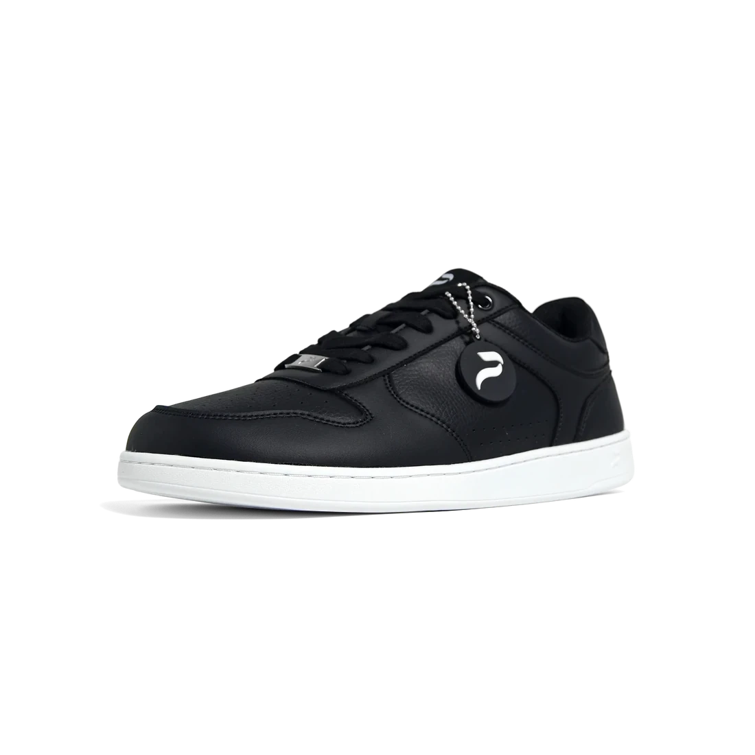 Flow 2 Wide Black dance sneaker, single three-quarter front