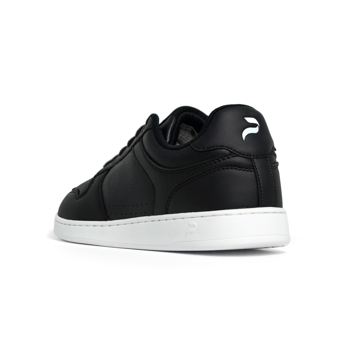 Flow 2 Wide Black dance sneaker, single three-quarter rear