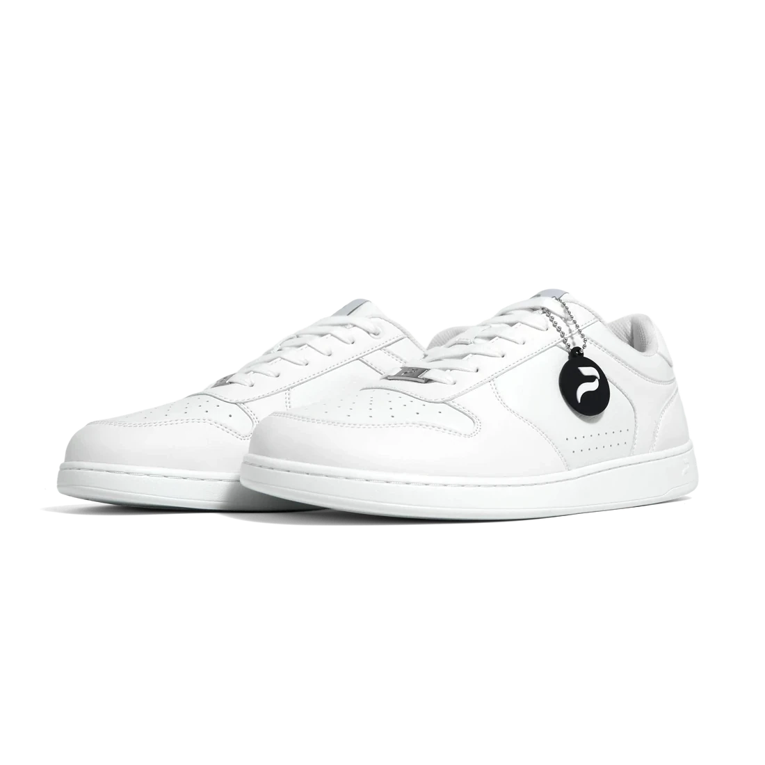 Flow 2 Wide White dance sneaker, front three-quarter pair